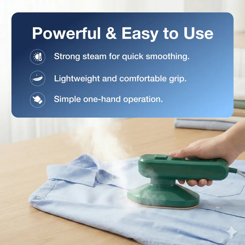 Portable Steam Iron – 2-in-1 Travel Garment Steamer | BLYVIK
