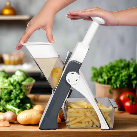 Vegetable Chopper – Adjustable Hand Press Slicer | BLYVIK