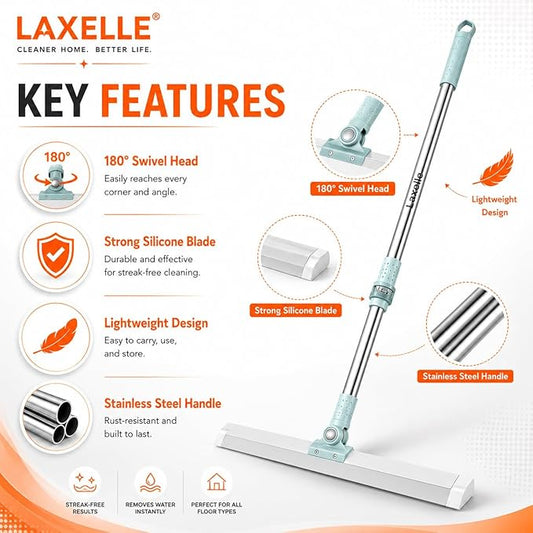 FlexiWipe – Multipurpose Wiper | Extendable-Rod | Silicon Blade | 180° Head
