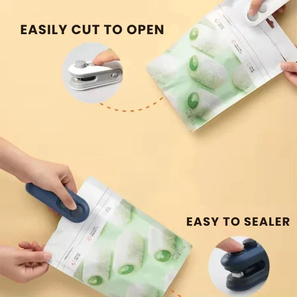 Portable Plastic Bag Sealing Machine | Construx Mini Bag Sealer with Cutter and Magnet