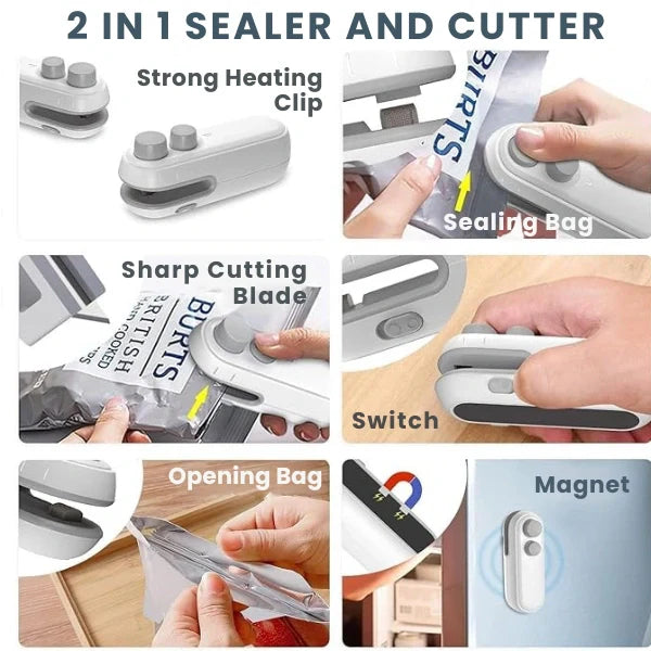 AeroSeal Pro™ | 2-in-1 Heat Sealer & Bag Cutter