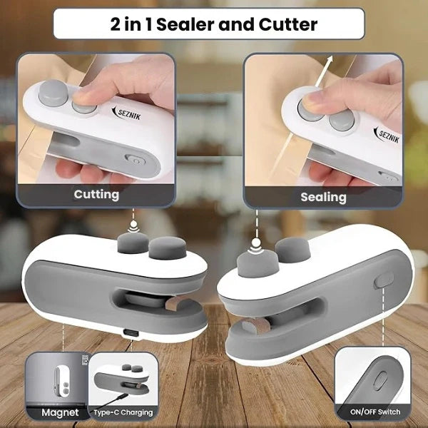 AeroSeal Pro™ | 2-in-1 Heat Sealer & Bag Cutter