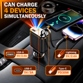 LumiDrive 4X Retractable Car Charger