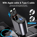 LumiDrive 4X Retractable Car Charger