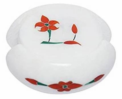 Marble Coaster Set with Holder - main