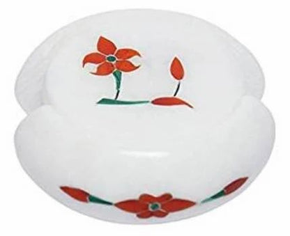 Marble Coaster Set with Holder - main