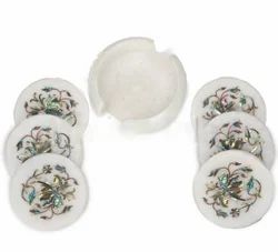 Marble Coaster Set - inlay work